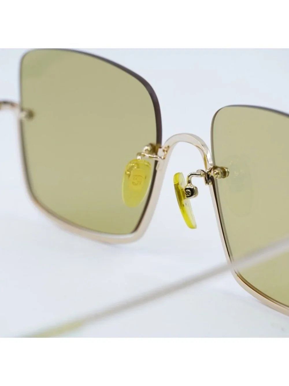 Gucci GG1279S 006 Sunglasses Gold Square Frame, Yellow Gold Mirror Lenses